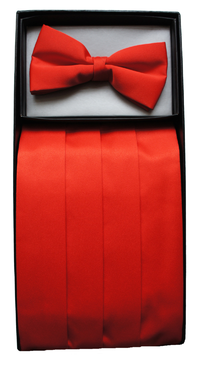 Red Cummerbund & Bow Tie Set